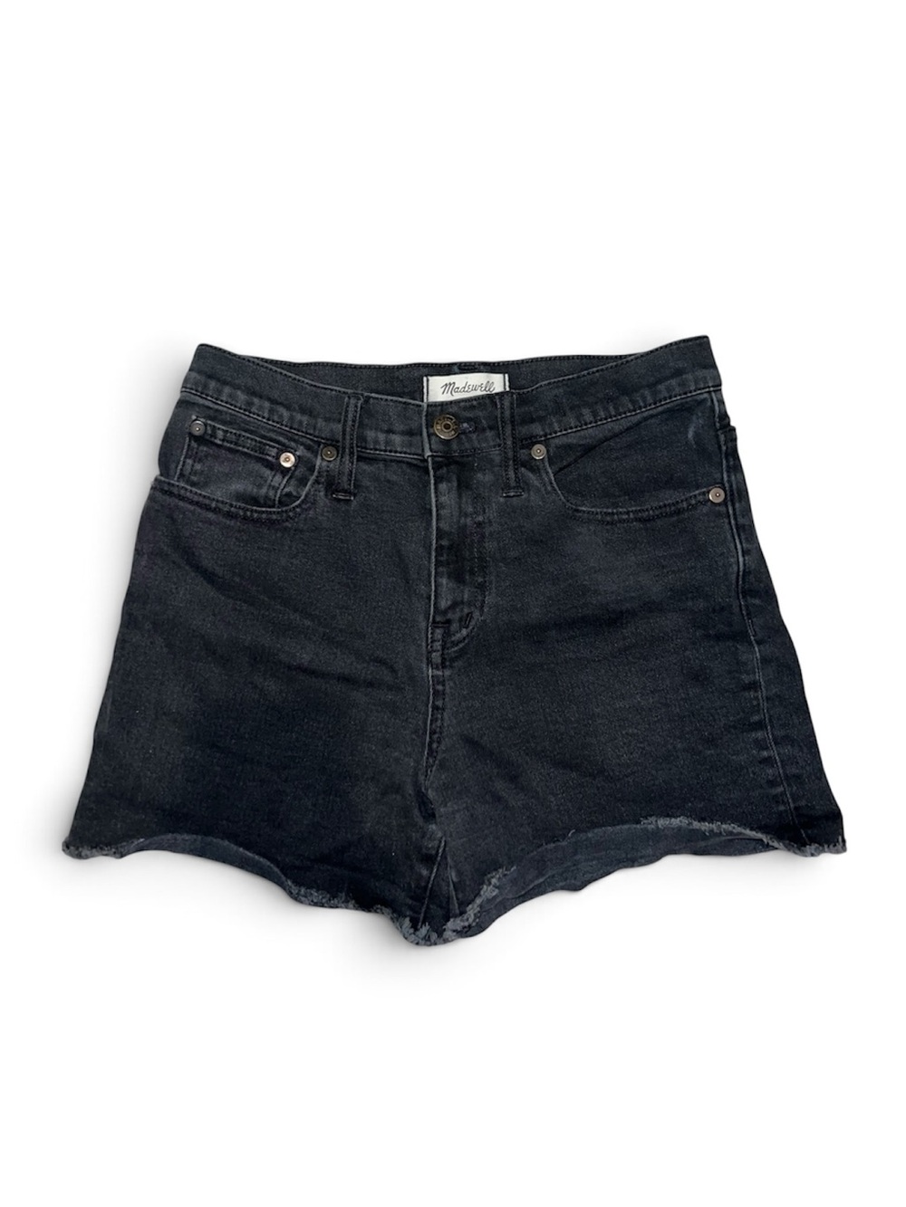 Madewell High-Rise Denim Shorts | Size 25 | Washed Black